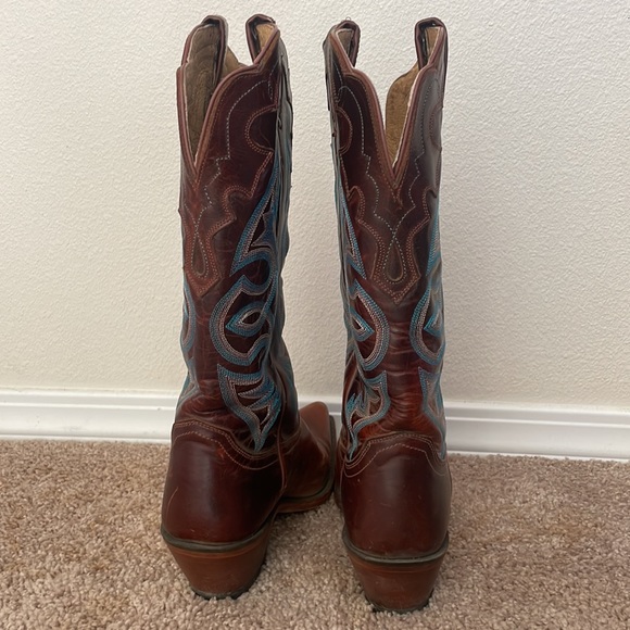 Justin Torino Saddle Western Cowboy Boots (style L4331) - Picture 6 of 9